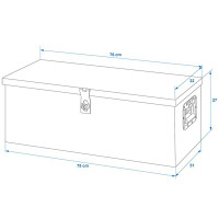 Deichselbox Staukiste Deichsel Alu Box Riffelblech PKW Anhänger Wohnwagen Rechteck 760x320x270 mm